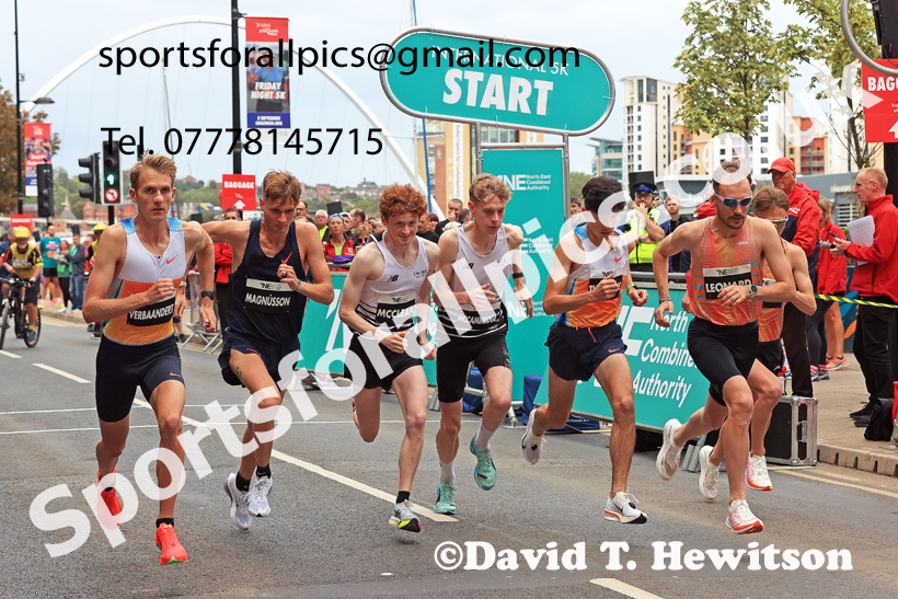 Elite Mens 5k, AJ Bell Great North 5k. Photo: David T. Hewitson/Sports for All Pics